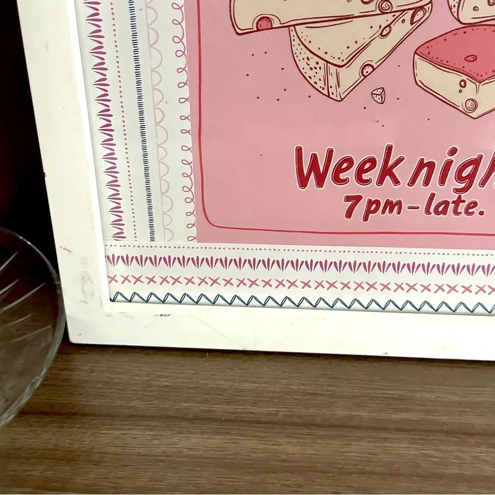 Cheese Club Poster Weeknights 7pm-Late Cheese Lovers Kitchen Framed Art Print